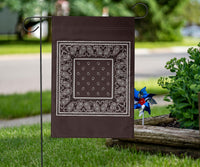 brown bandana garden flag