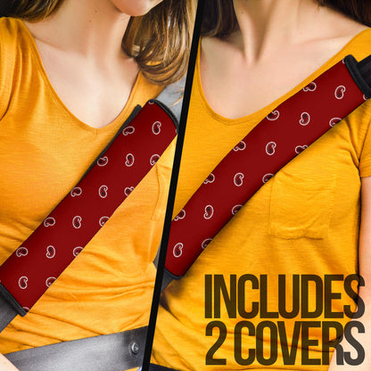 Maroon Red Bandana Seat Belt Covers - 3 Styles