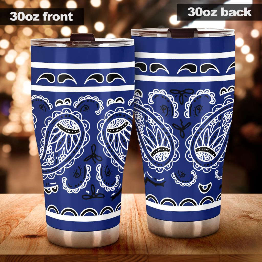 Royal Blue Bandana Tumblers