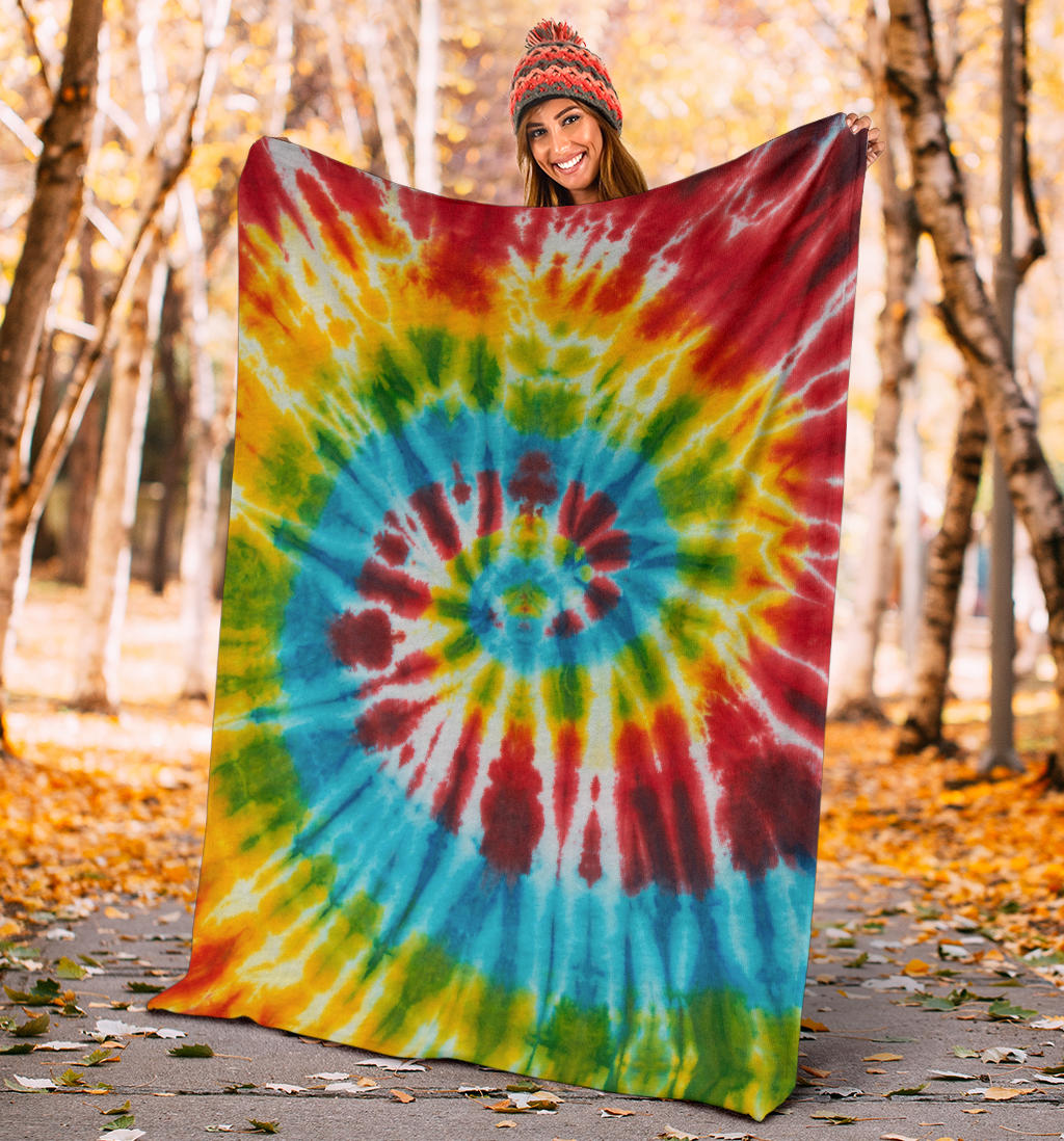 Classic Tie Dye Fleece Throws