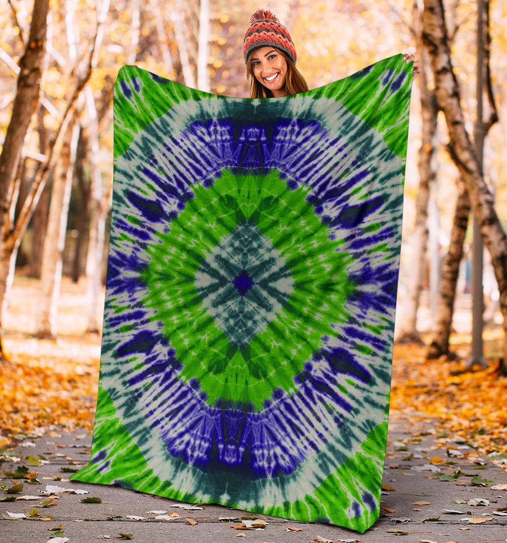 Tie Dye Fleece Throw Blanket