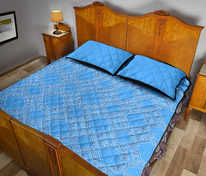 Quilt Set - Lt Blue Bandana DB Quilt w/Shams