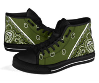 Army Green Bandana High Top Sneakers