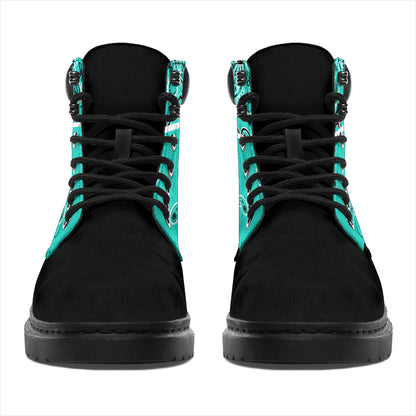 Turquoise Bandana Blackout All Season Boots