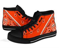 Perfect Orange Bandana High Top Sneakers