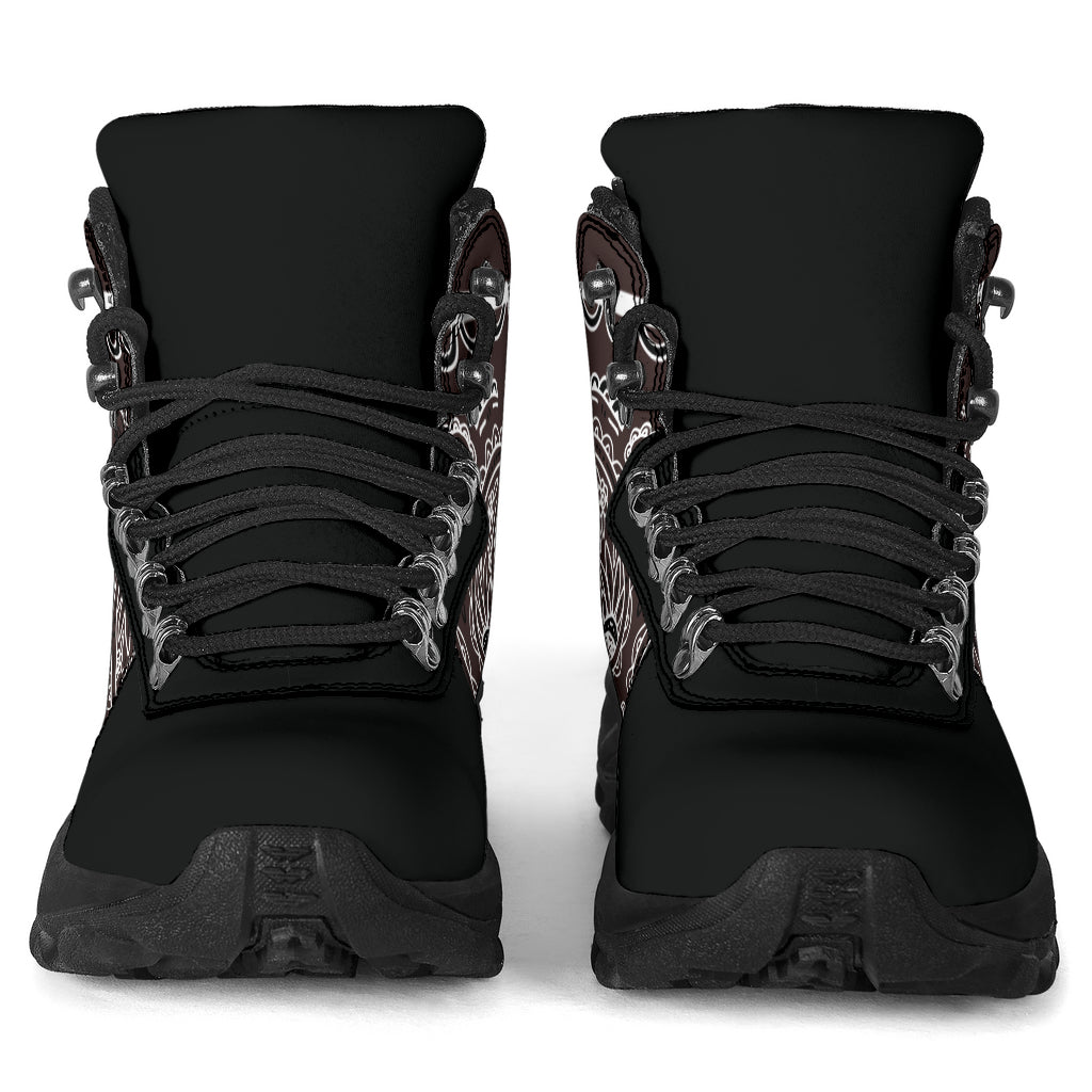 Coffee Brown Bandana Alpine Boots