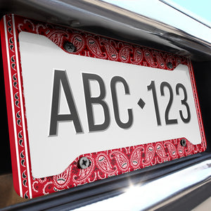 Classic Red Bandana License Plate Frame