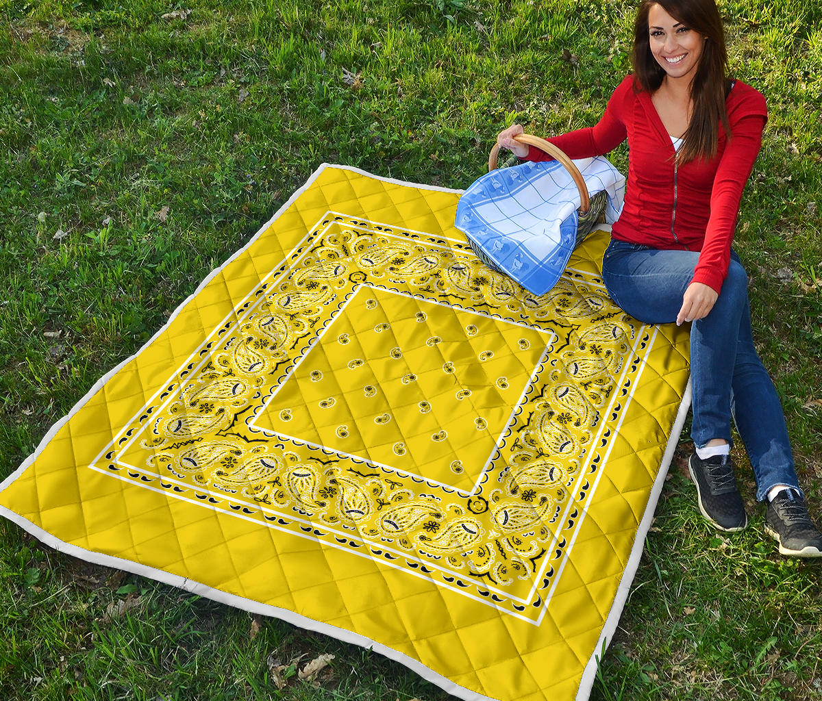 Quilt - Sunshine Yellow Bandana Quilt