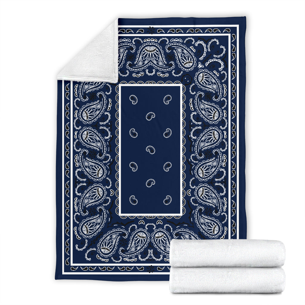 Royal Blue Bandana Throw Blanket