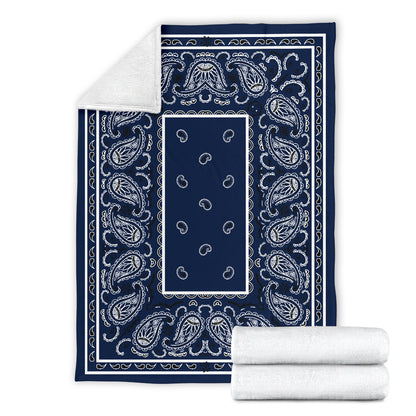 Royal Blue Bandana Throw Blanket