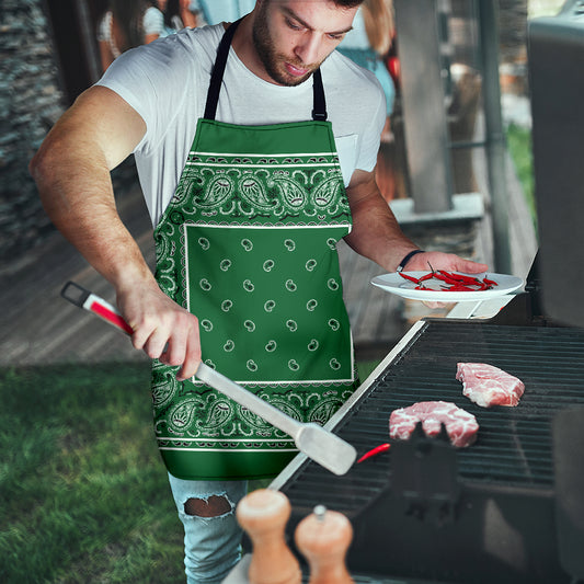 Classic Green Big Bandana Apron