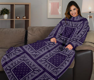 royal purple bandana wearable blanket