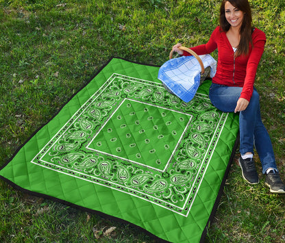 Quilt - Lime Green Bandana Quilt
