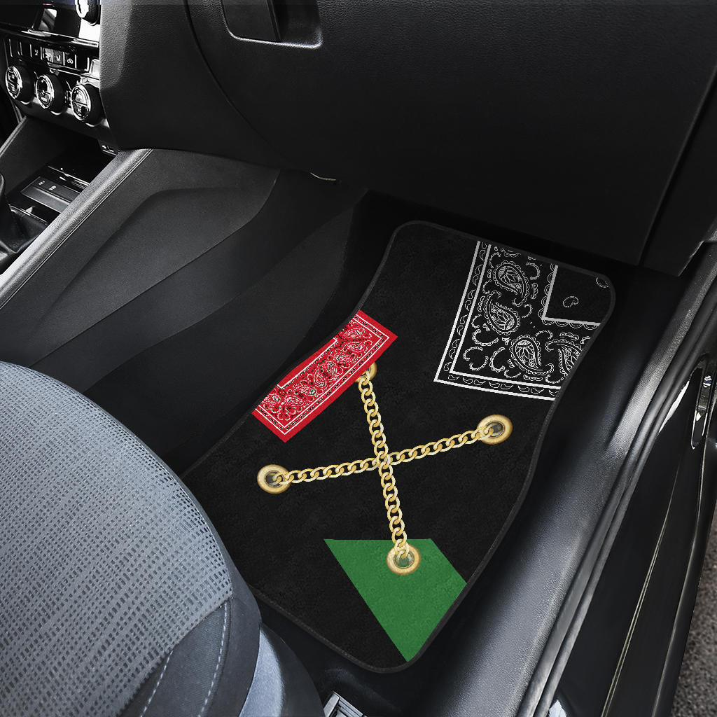 Dual Abstract Harmony Bandana Car Mats