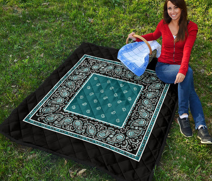 Quilt - Peacock Teal Bandana Quilt