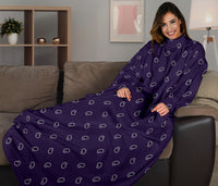 royal purple wearable paisley blanket