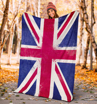 UK Flag Fleece Throw Blanket