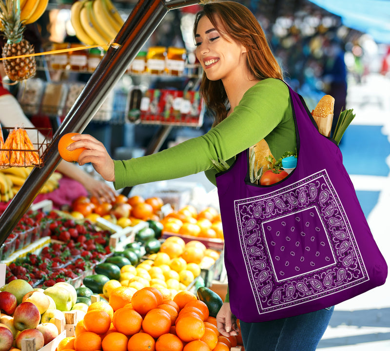 Wild Plum Bandana ReUsable Grocery Bag 3-Pack