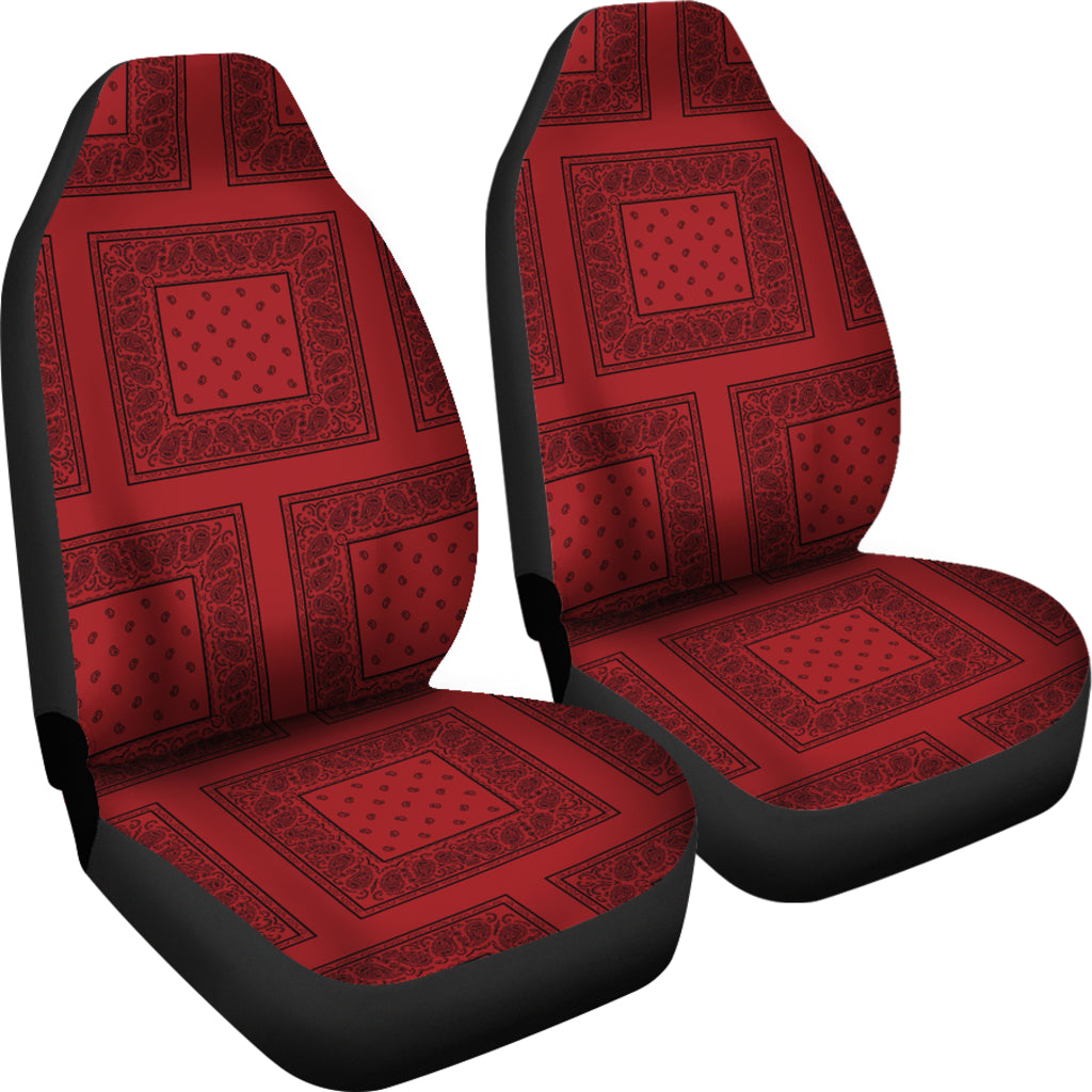red with black car seat covers