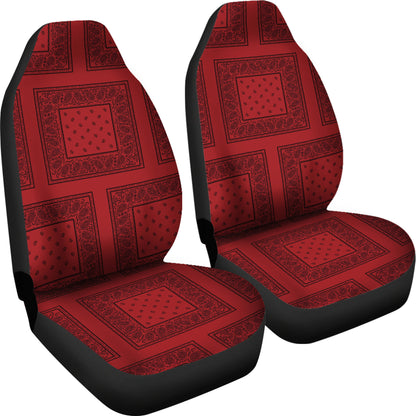 red with black car seat covers