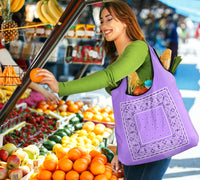 Lilac Bandana Reusable Grocery Bag 3-Pack