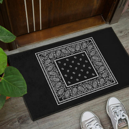 Black Bandana Door Mats