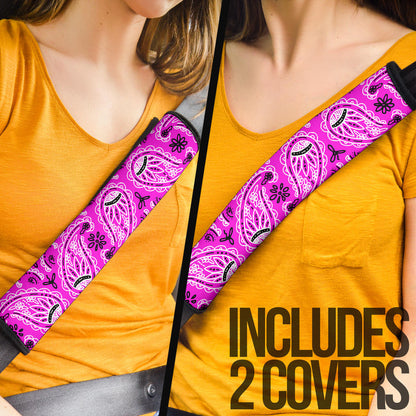 Abruptly Pink Bandana Seat Belt Covers - 3 Styles