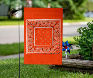 Perfect Orange Bandana Home and Garden Flags
