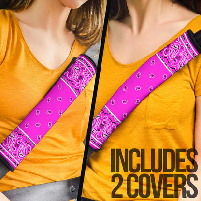 Abruptly Pink Bandana Seat Belt Covers - 3 Styles