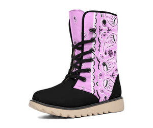 Light Pink Bandana Women's Winter Boots