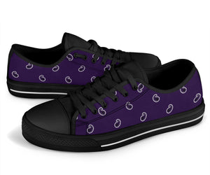 Canvas Low Top Sneakers - Royal Purple Paisley