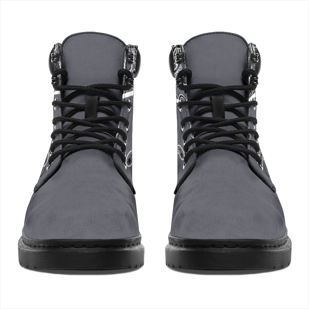Classic Gray Bandana All Season Boots