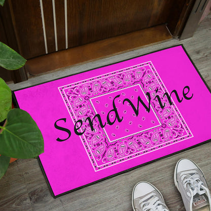 Abruptly Pink Bandana Fun Door Mats