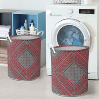 Laundry Hamper - Gray and Red Bandana