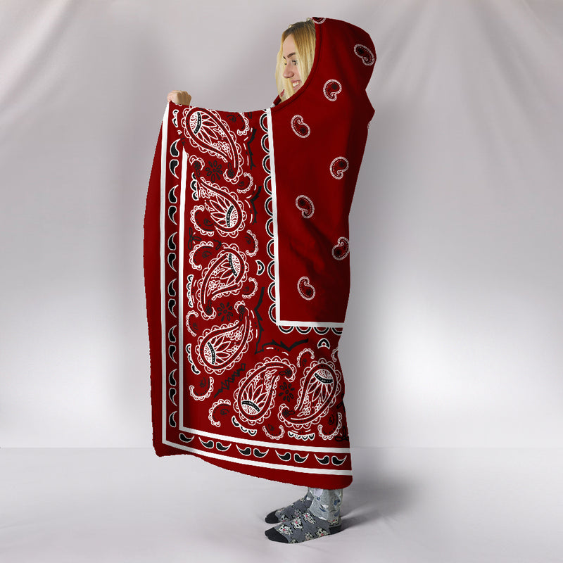 Ultimate Maroon Bandana Hooded Blanket
