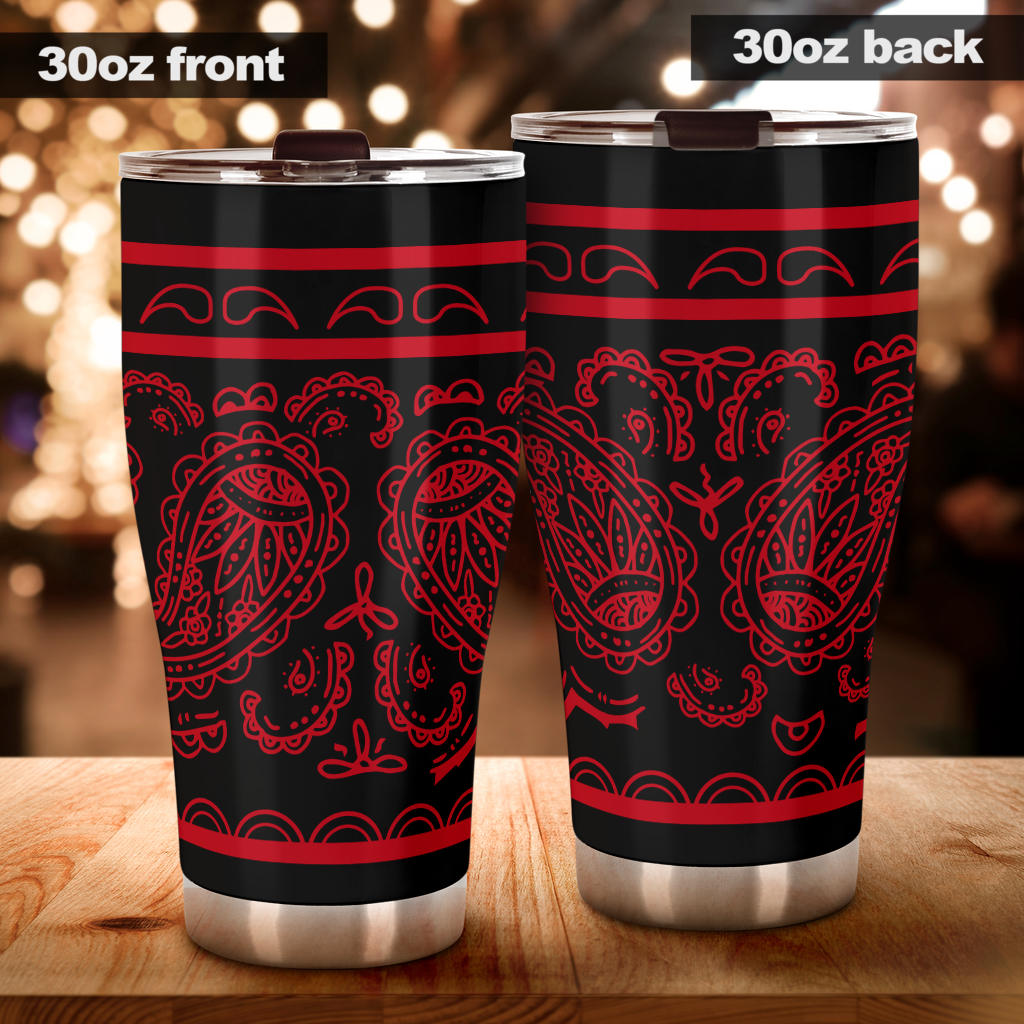 Black and Red Bandana Tumblers