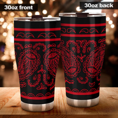 Black and Red Bandana Tumblers