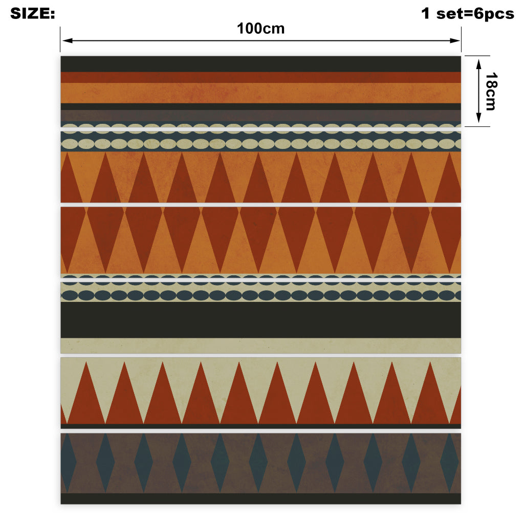 Southwestern Tribal Pattern Stair Stickers 6