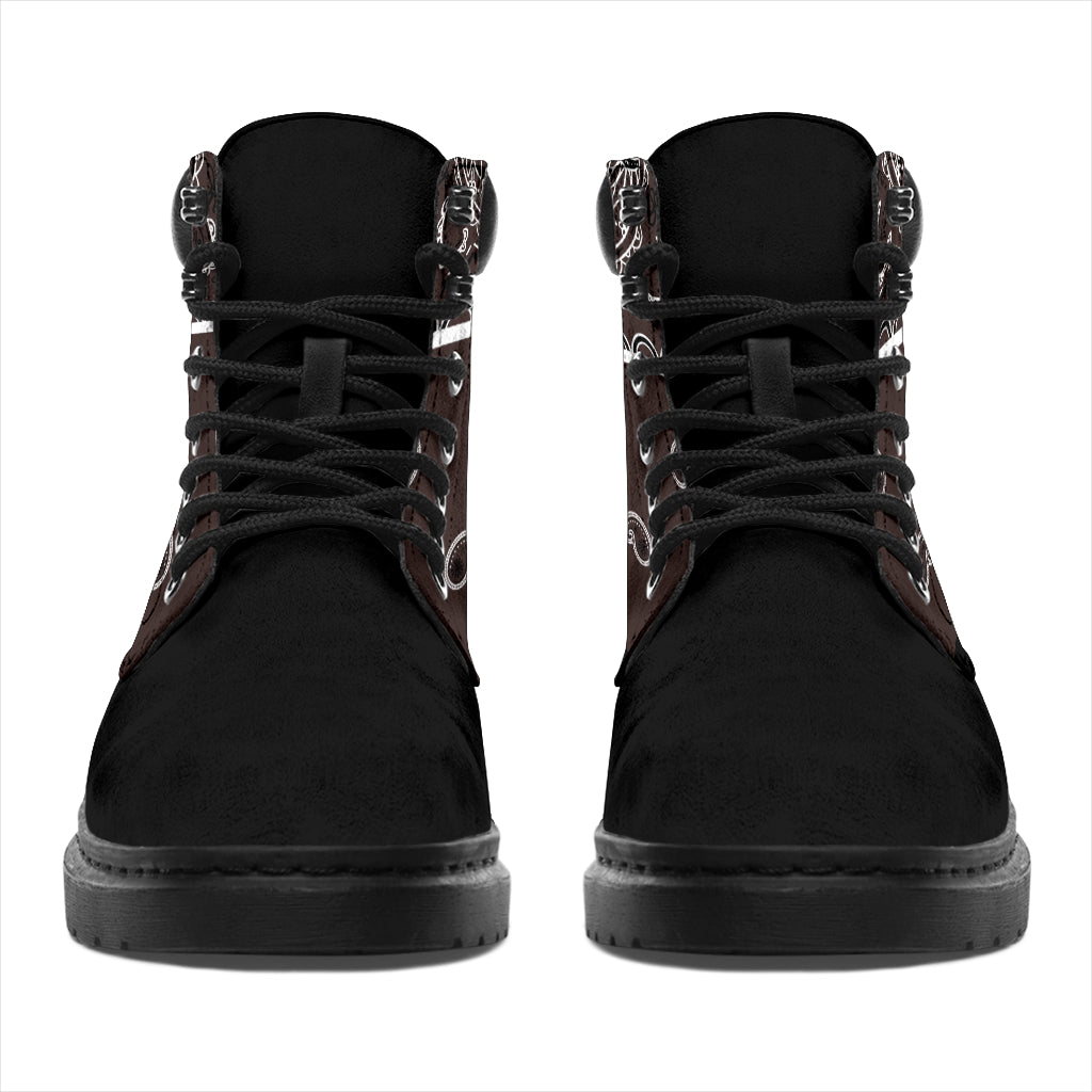 Coffee Brown Bandana Blackout All Season Boots