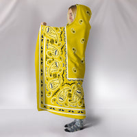 Yellow Bandana Hooded Blanket