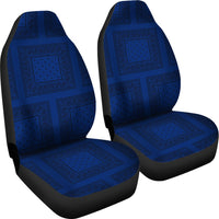 blue and black car seat cover
