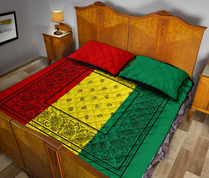 Rasta Bandana Bed Quilts with Shams