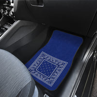 Quad Royal Blue Bandana Car Mats - Minimal
