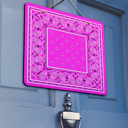 Abruptly Pink Bandana Door Signs