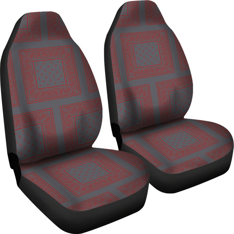 gray and red car seat cover