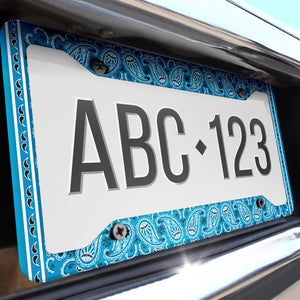 Sky Blue Bandana License Plate Frame