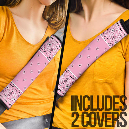Pink Bandana Seat Belt Covers - 3 Styles