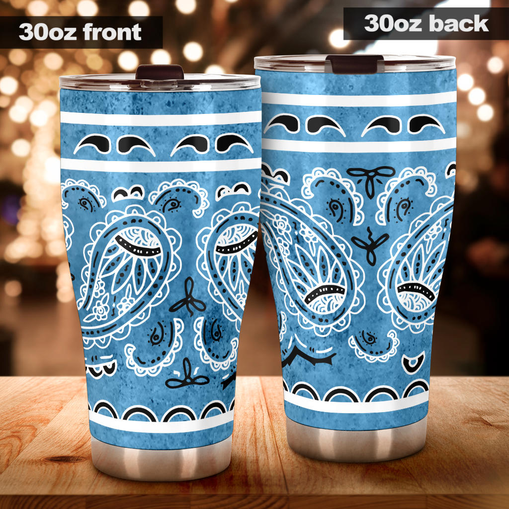 Light Denim Blue Bandana Tumblers
