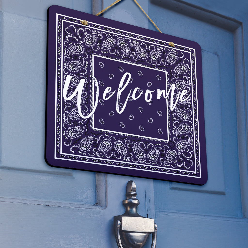 Royal Purple Bandana Door Signs