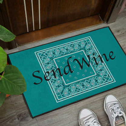 Teal Bandana Fun Door Mats